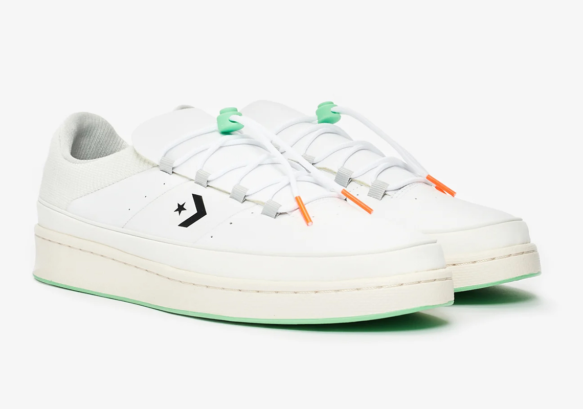 Converse Pro Leather Ox Toggle White Green 2