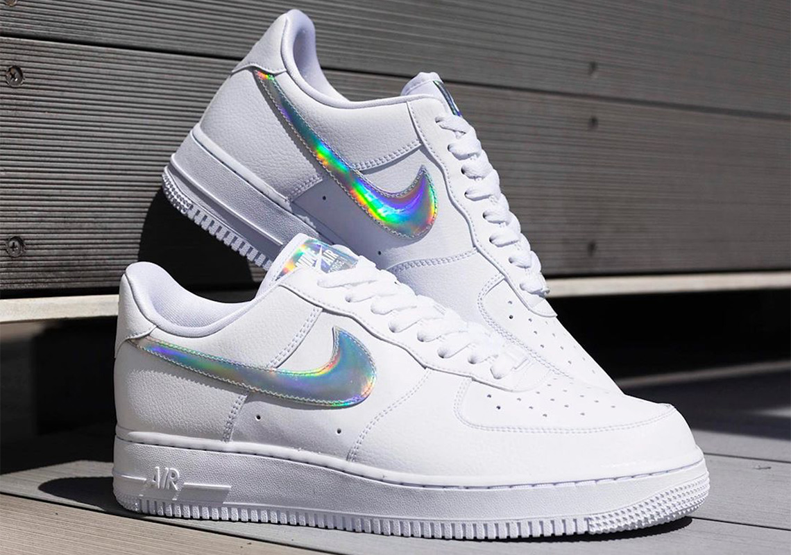 white iridescent air force 1