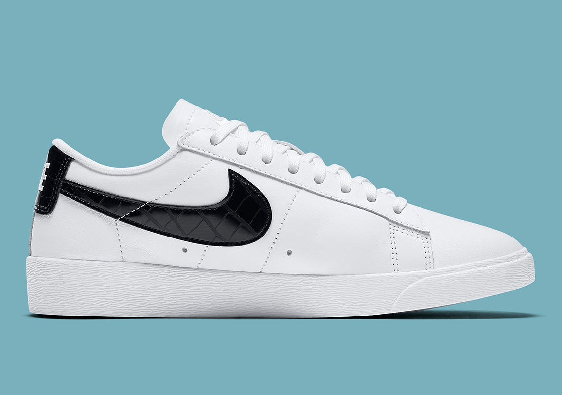 Nike Blazer Low White Black Croc BQ0033 