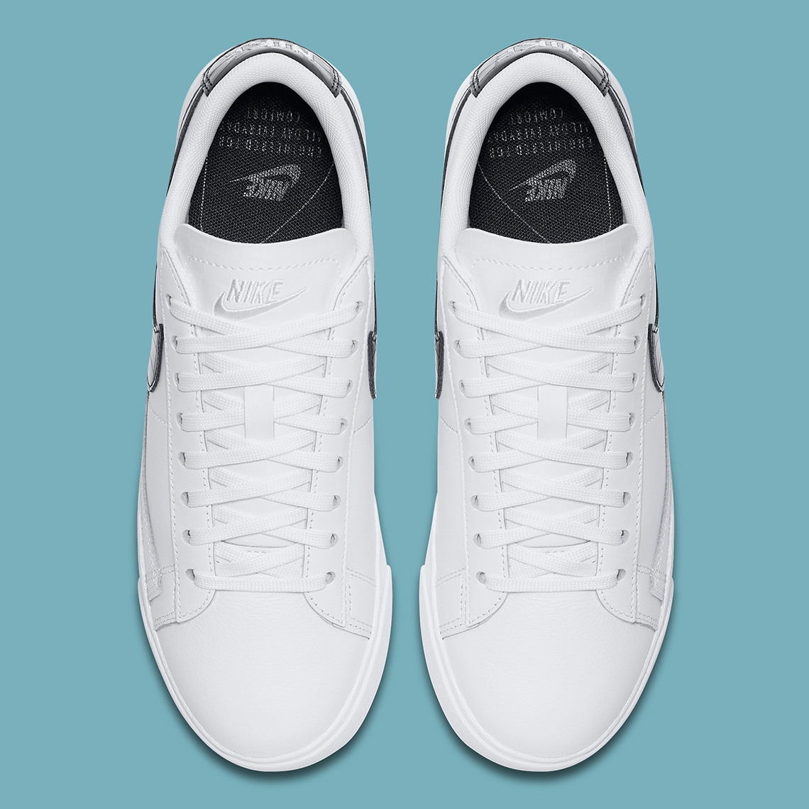 Nike Blazer Low White Black Croc Bq0033 100 5