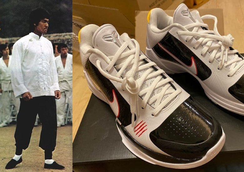 Nike Kobe 5 Protro Bruce Lee White Black Sneakernews.Com