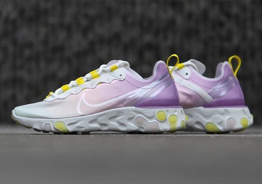 Nike Adds Violet Gradients And Yellow Accents To The React Element 55
