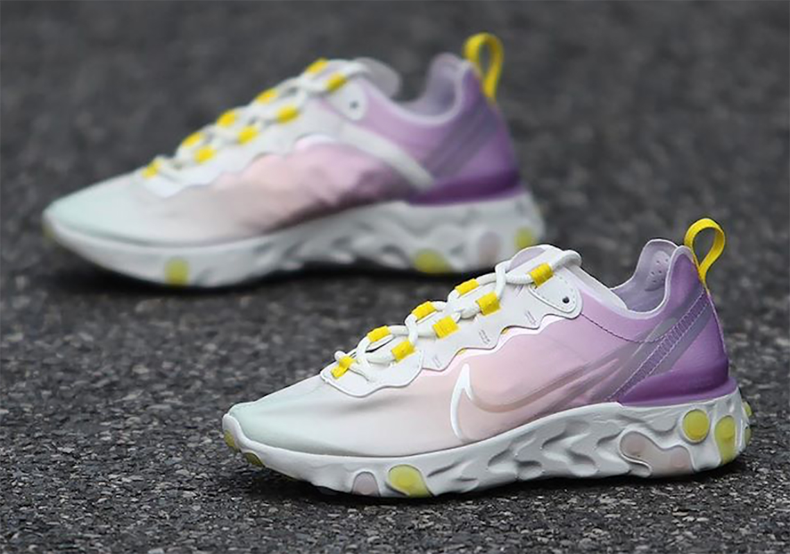 Nike react element 55 on sale violet