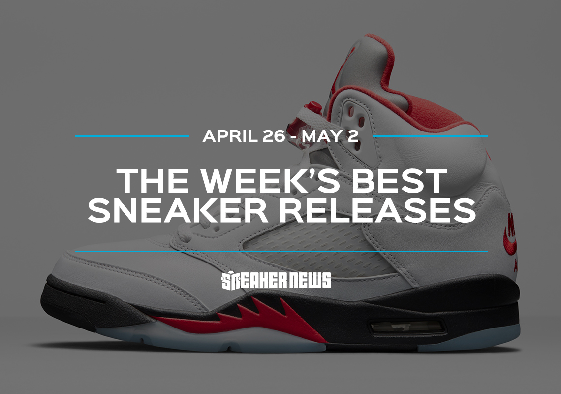 The Air Jordan 5 "Fire Red" And Nike DBREAK-TYPE Headline This Week's Best Sneaker Releases