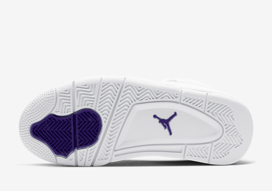 jordan retro 4 metallic purple grade school