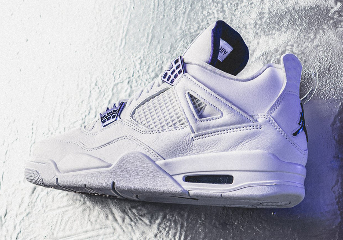 purple and white jordans foot locker