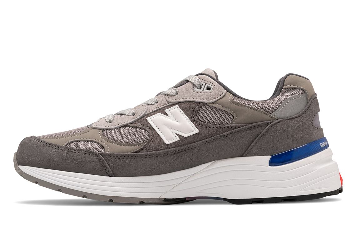 New Balance 992 Grey Red Blue Release 