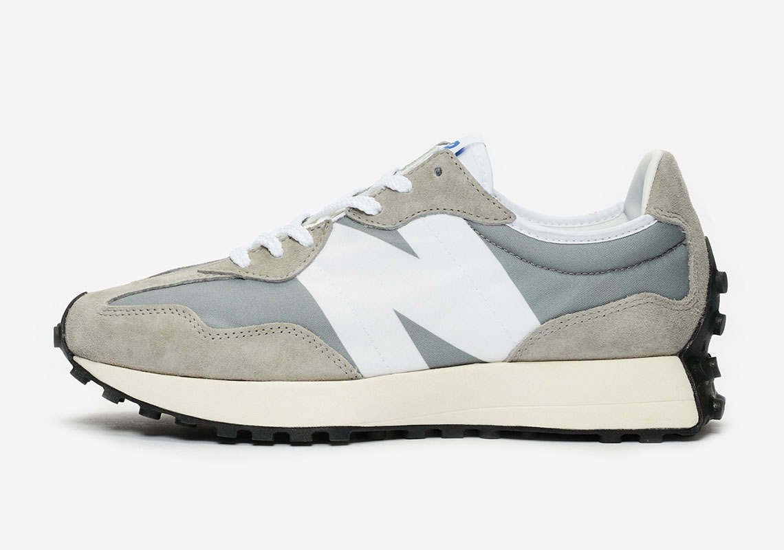 new balance 327 harbor grey white gum