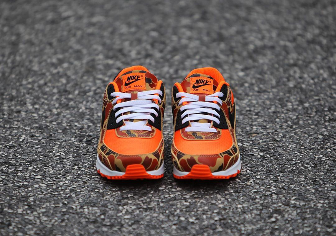 latest nike air max 270 react 90 Duck Camo Orange 4