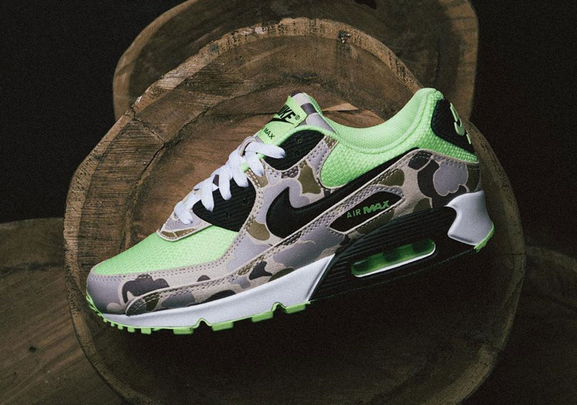 nike air max 90 duck camo green