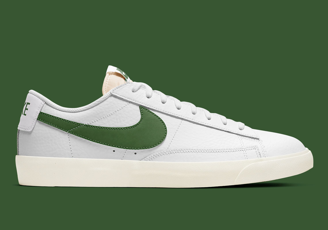 Nike Blazer Low White Forest Green Ci6377 108 Sneakernews Com
