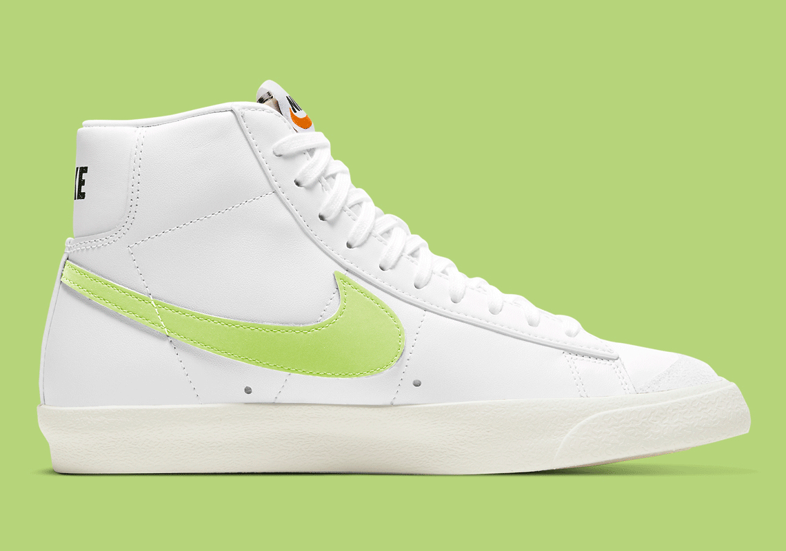 nike blazer mid 77 white barely volt