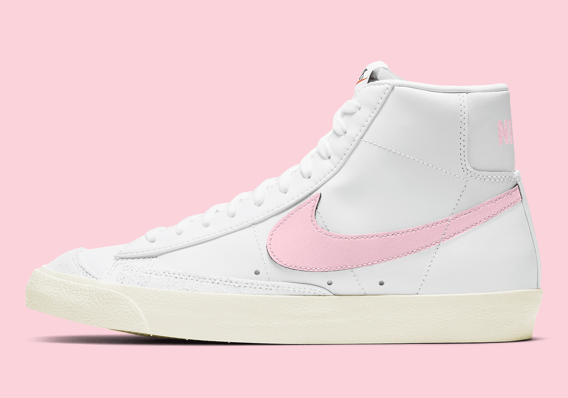 nike blazers pink and grey