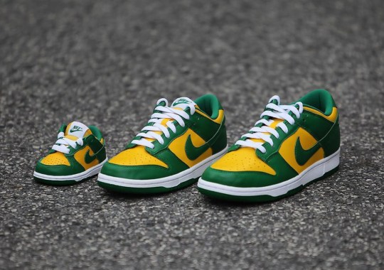 The Nike Dunk Low “Brazil” Will Be Releasing In Full Family Sizes