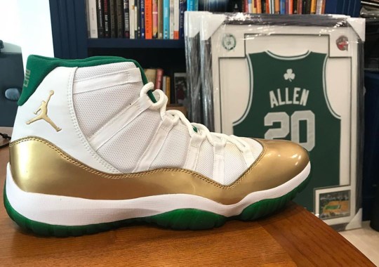 Ray Allen Shares Rare Close Look At light blue and orange nike shoes kids “Celtics” PE