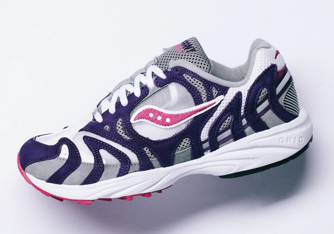 Saucony Grid Azura 2000 White Purple Grey Release Info 5