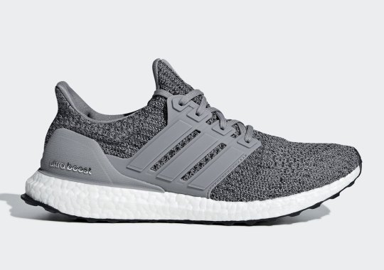 The white adidas Ultra Boost 4.0 In Heather Grey Is Making A Return