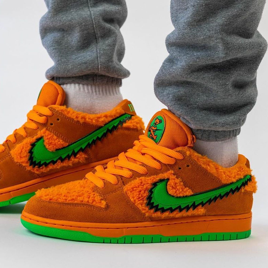 orange and green dunks