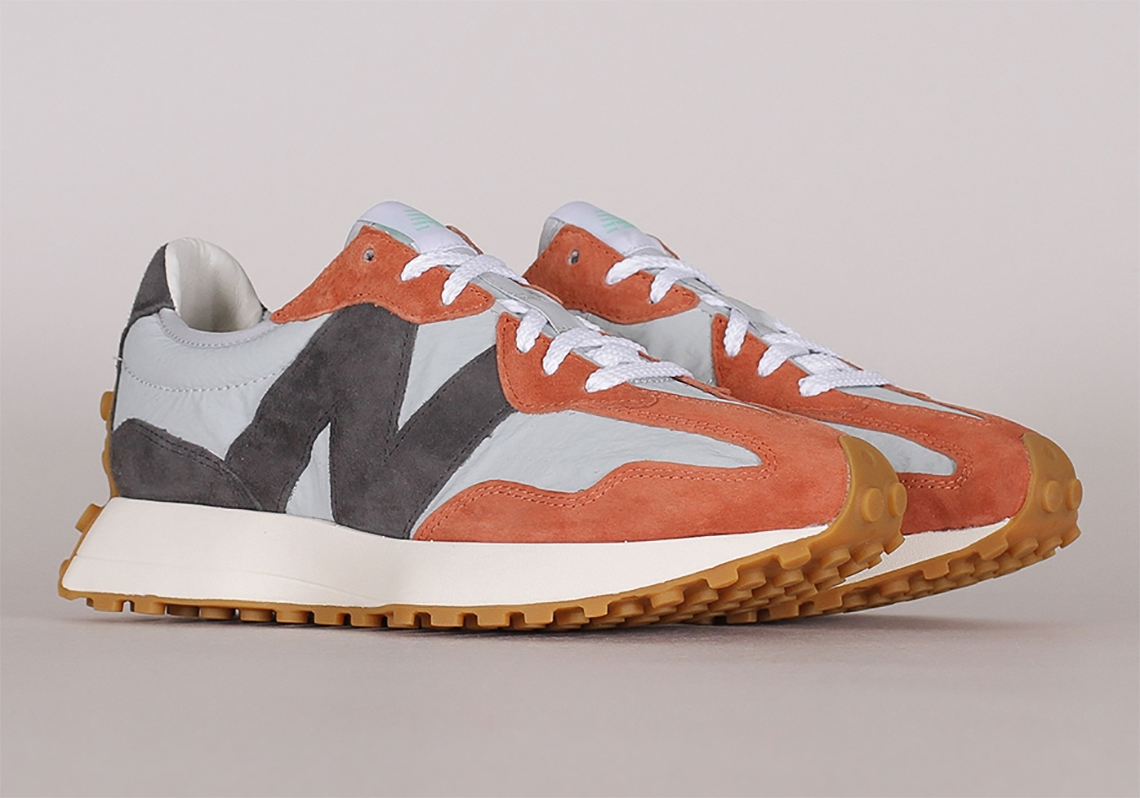 new balance 327 rust brown