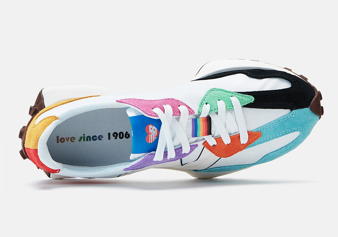 The New Balance 327 Mixes And Matches Colors For Pride Month
