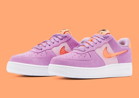 Nike’s Cut-Out Swoosh Air Force 1 Gets A Punchy “Violet Star” Colorway