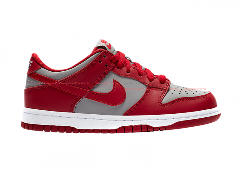 The red/black Dunk pair which will release this summer. Nicknamed "UNLV"