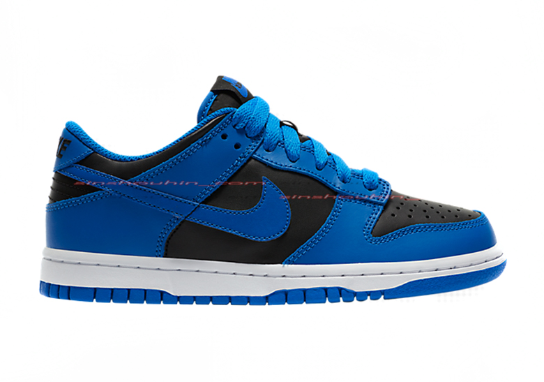 nike dunk low gs royal blue black