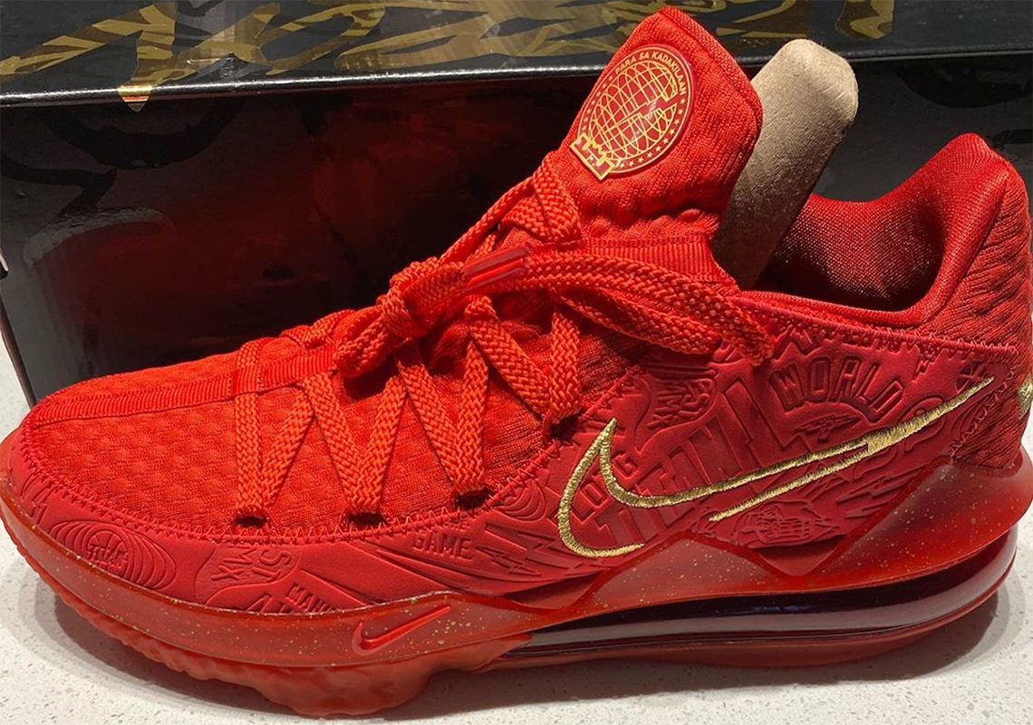 Titan Gives The Nike LeBron 17 Low "Agimat" A Red And Gold Spin