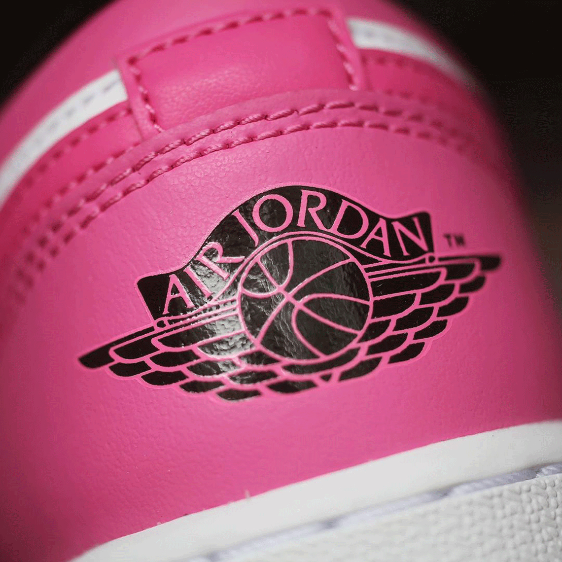 Air Jordan 1 Low Kids Pink Black White 4