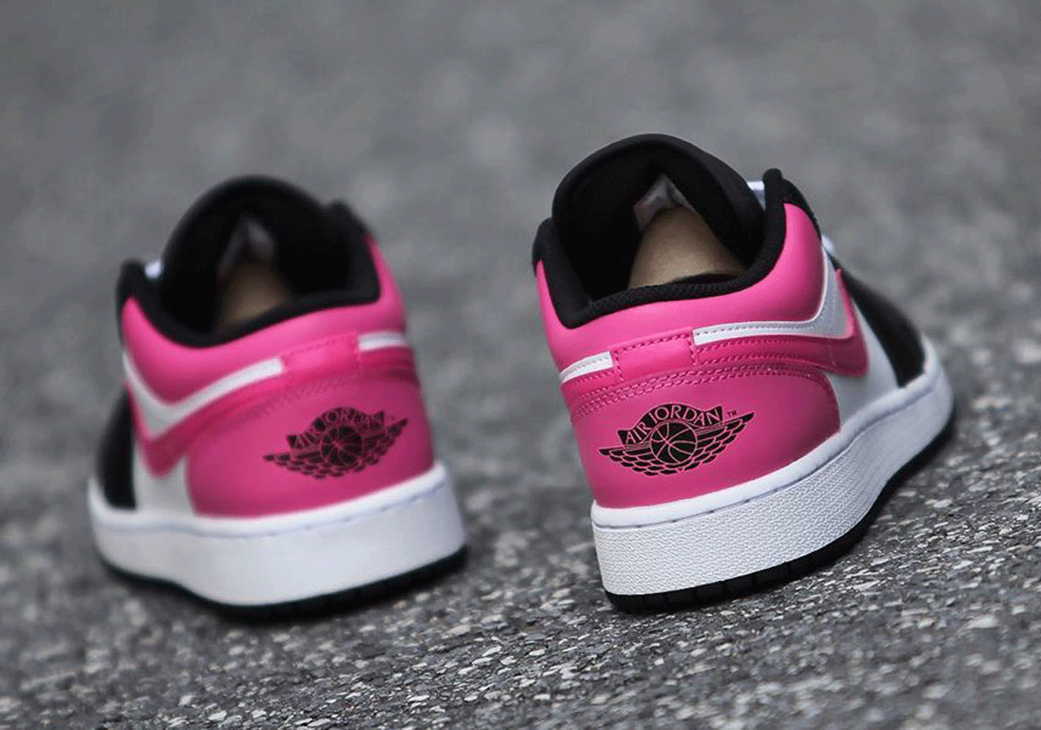 Air Jordan 1 Low Kids Pink Black White 6
