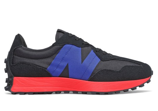 The New Balance 327 Surfaces With Bright Crimson Soles