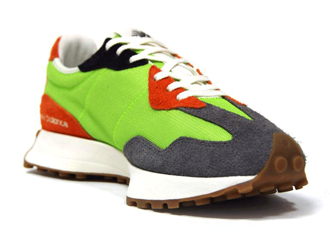 New Balance 327 Green Orange Gum 