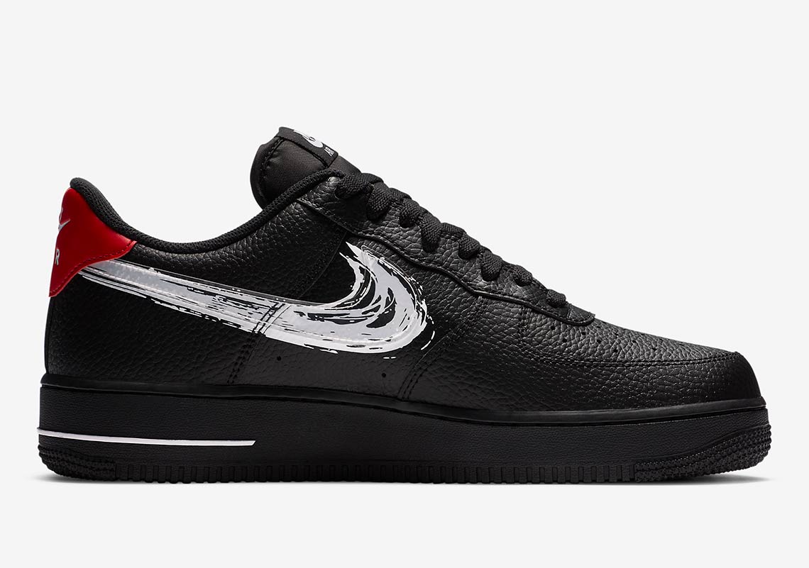 nike air force 1 low brushstroke black