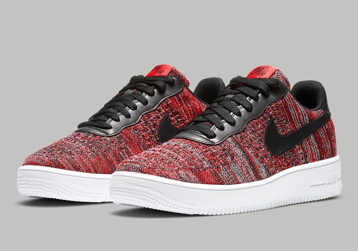 Nike Air Force 1 Low Flyknit 2.0 Red Grey CI0051-600 | SneakerNews.com