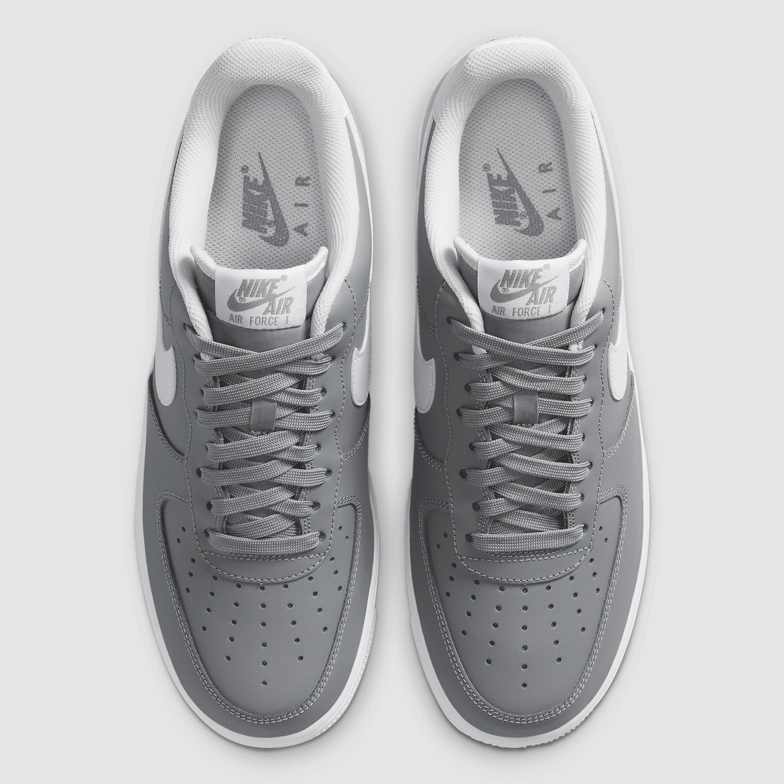 grey low top air force ones