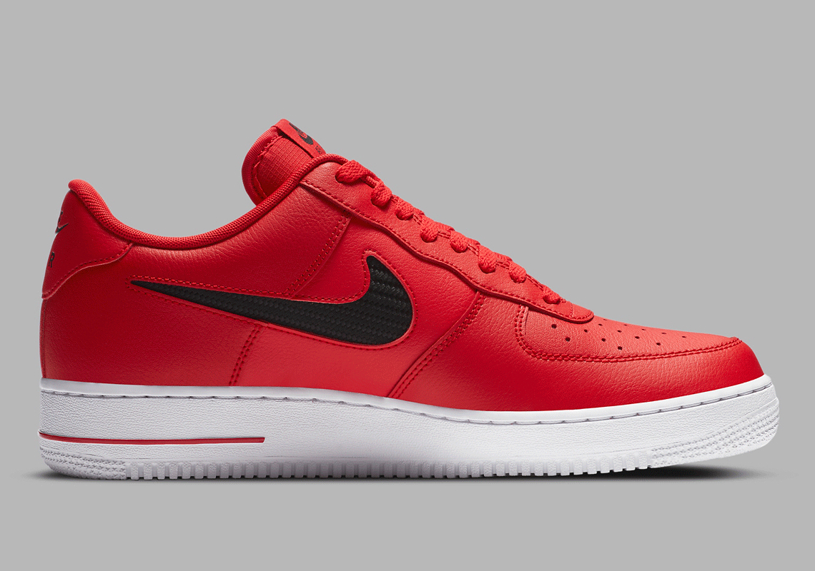 nike air force 1 with red swoosh