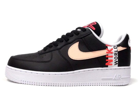 The Nike Air Force 1 Low Worldwide Surfaces In Alternate Black And Flash Crimson Colorway