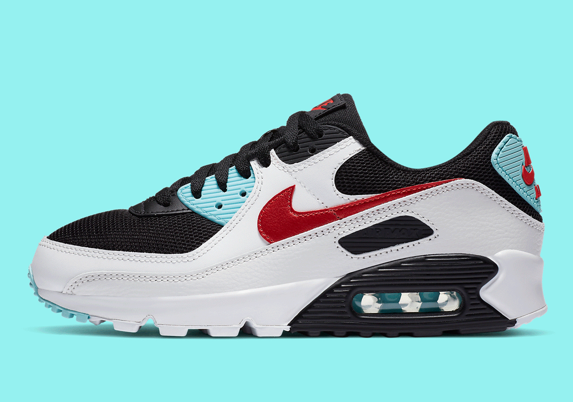 The Nike Air Max 90 Arrives In "Bleached Aqua" And "Chile Red"