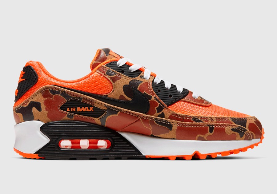 Nike Air Max 90 Orange Duck Camo CW4039-800 | SneakerNews.com