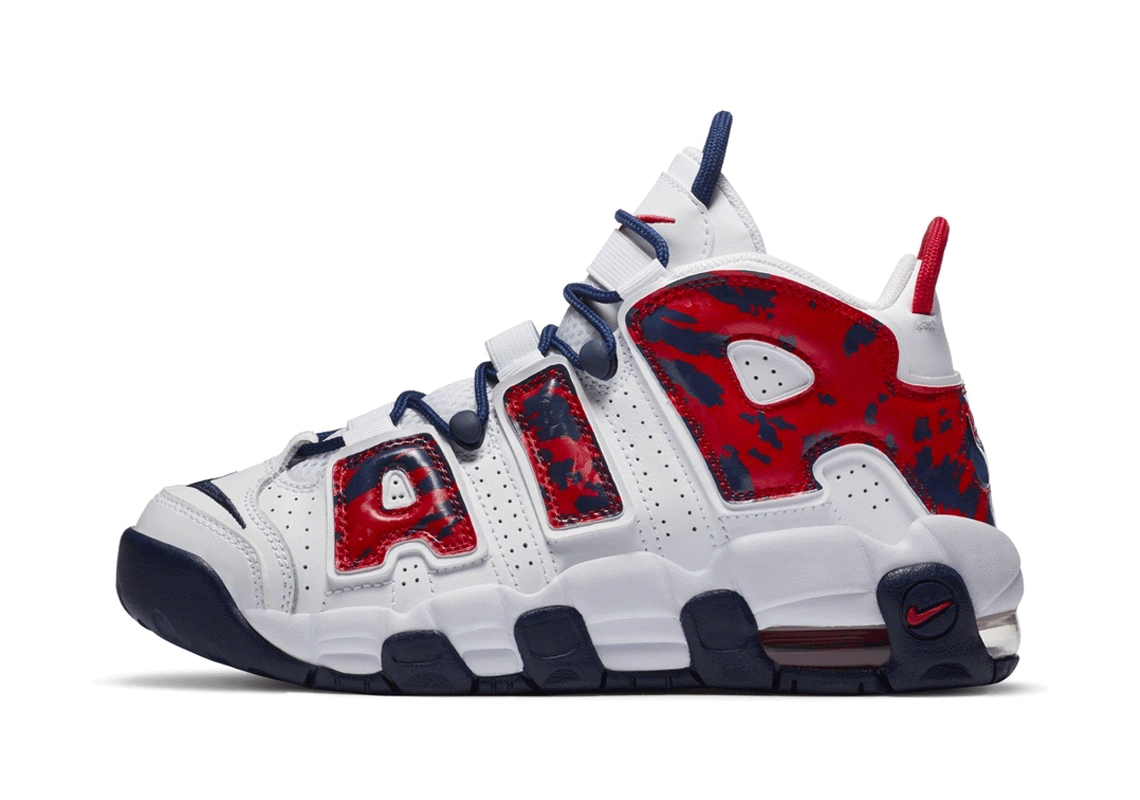 Nike Air More Uptempo Gs White Red Blue 7