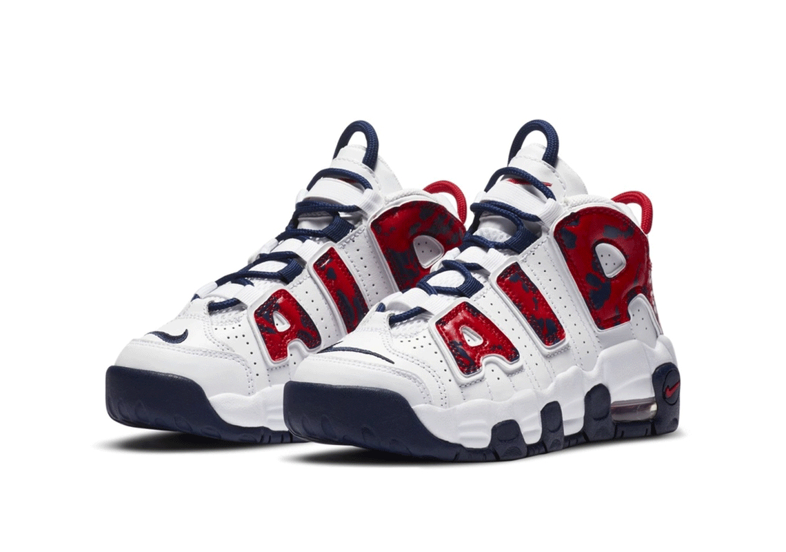 Nike Air More Uptempo Ps White Red Blue 1 1
