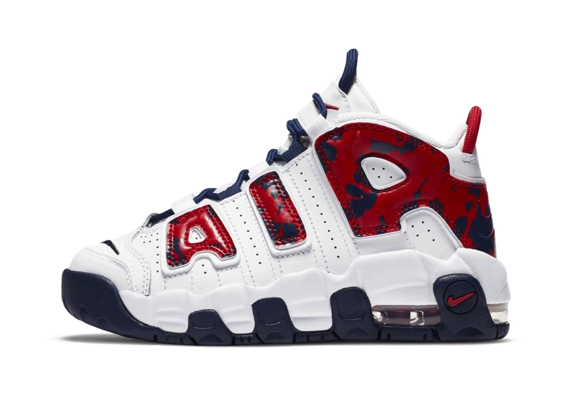 Nike Air More Uptempo Ps White Red Blue 7