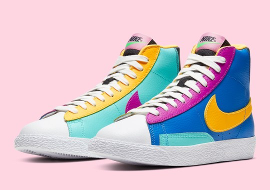 The Nike Blazer Mid Delivers Crazy Color Blocking For Kids