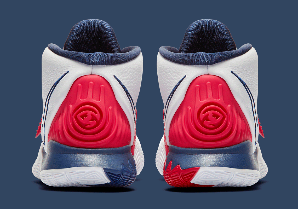 Kyrie shoes red white hotsell and blue