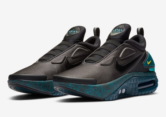 The Nike Adapt Auto Max “Anthracite” Appears With Green Splattered Soles