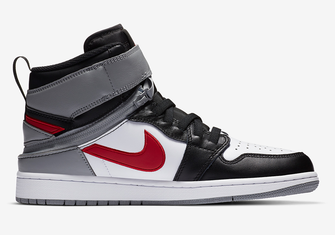 jordan 1 flyease black particle grey gym red