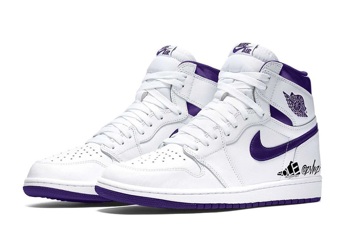 air jordan white and purple