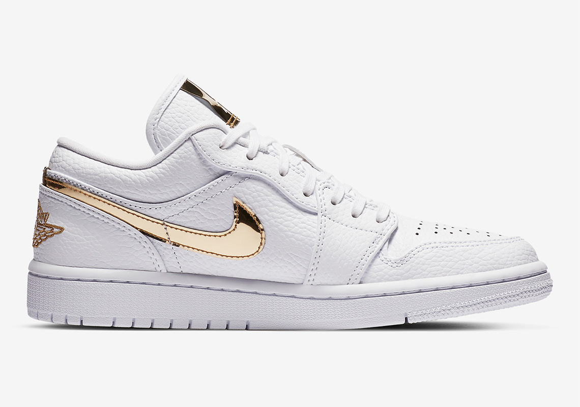 Air Jordan 1 Low White Metallic Gold Cz4776 100 6