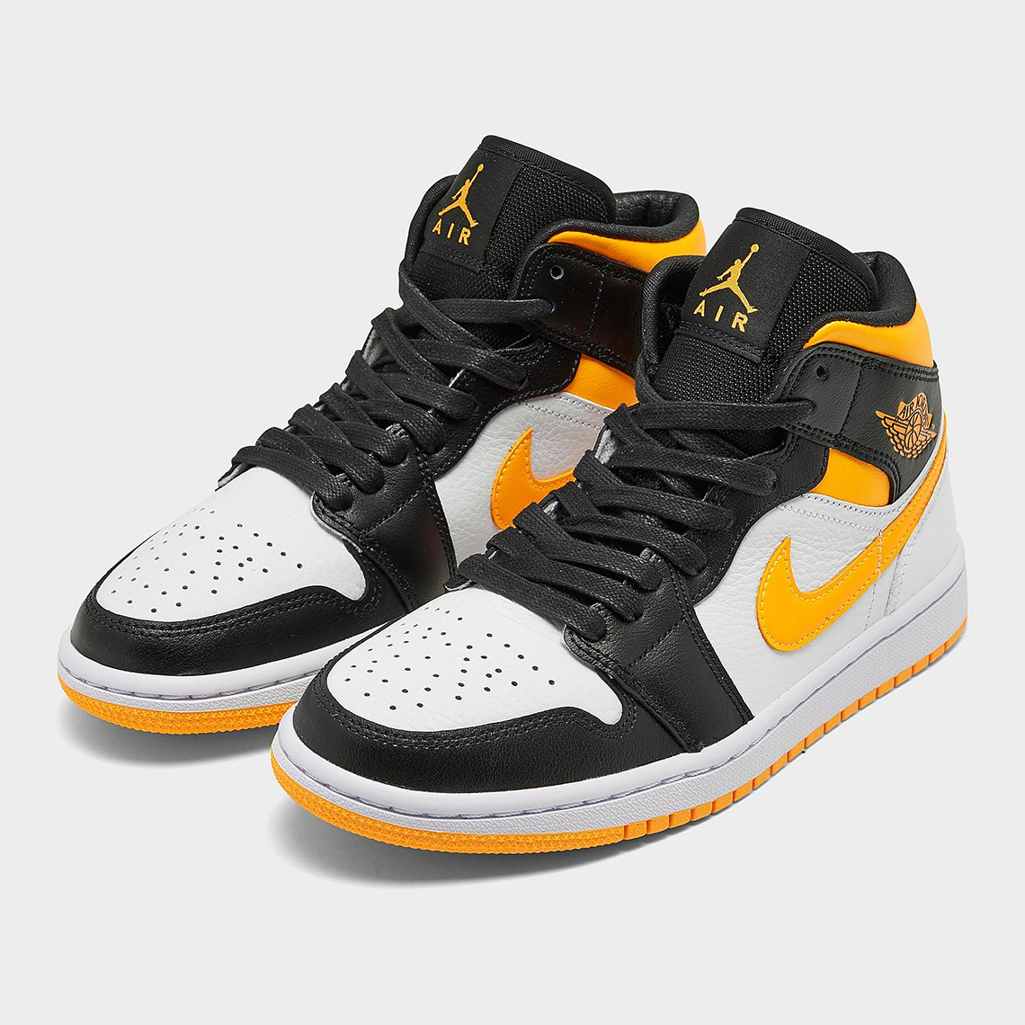 Air Jordan 1 Mid Laser Orange Black CV5276-107 | SneakerNews.com