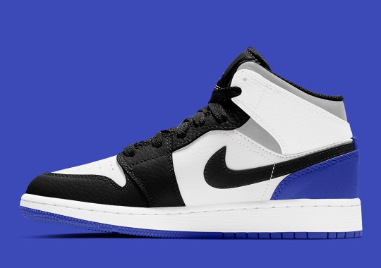 The Air Jordan 1 Mid For Kids Appears In A Fragment Inspired Colorway